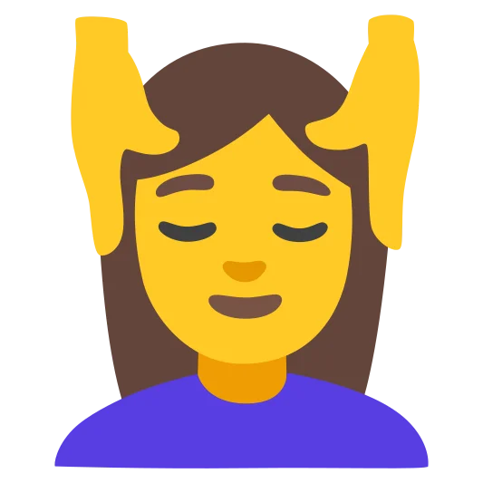 The woman getting massage emoji.