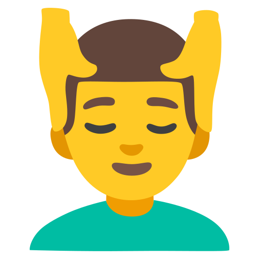 The man getting massage emoji.