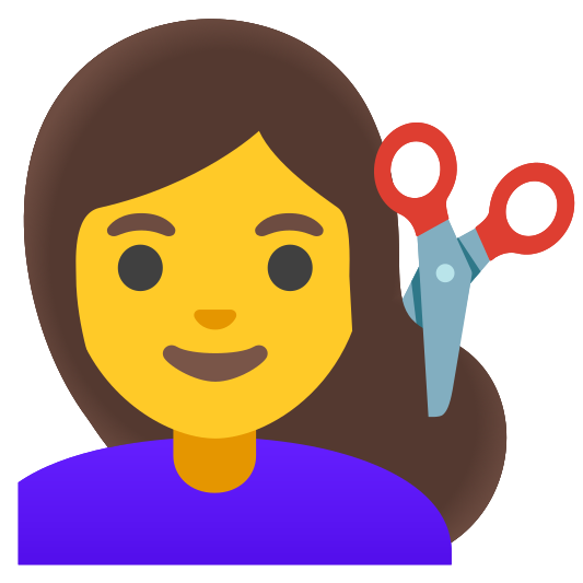 The woman getting haircut emoji.