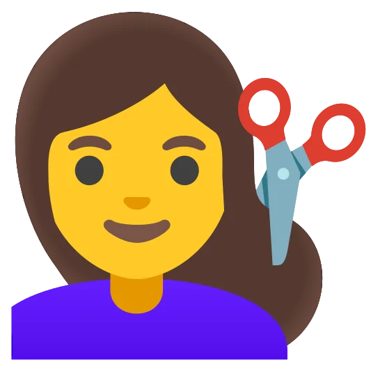 The woman getting haircut emoji.