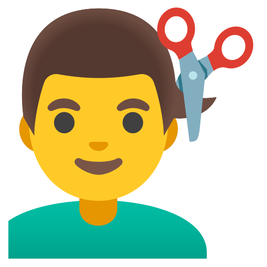 The man getting haircut emoji.
