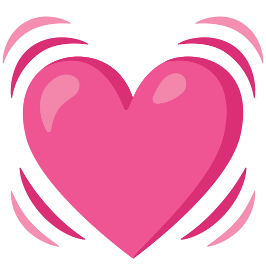The beating heart emoji.