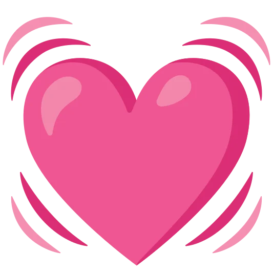The beating heart emoji.