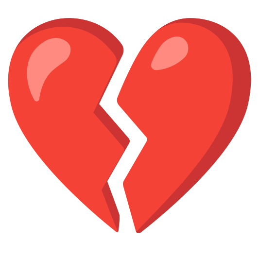 The broken heart emoji.