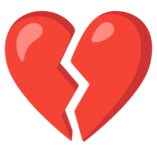 The broken heart emoji.
