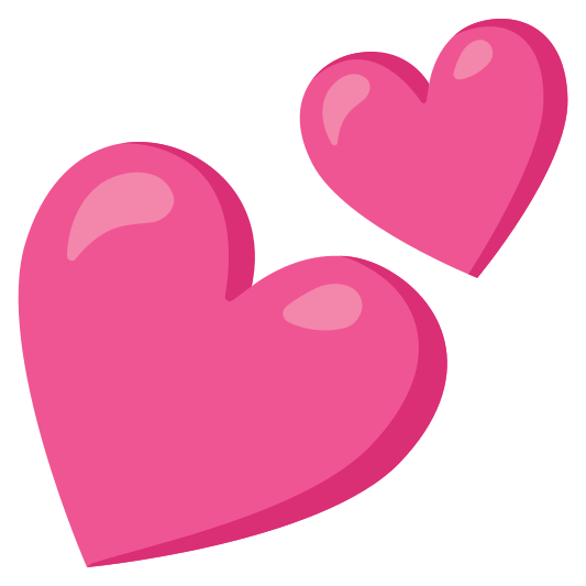 The two hearts emoji.
