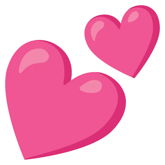 The two hearts emoji.