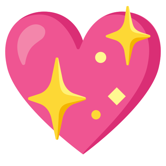 The sparkling heart emoji.