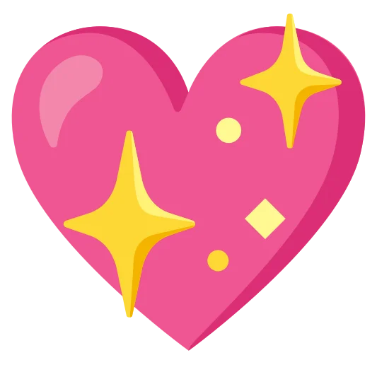 The sparkling heart emoji.