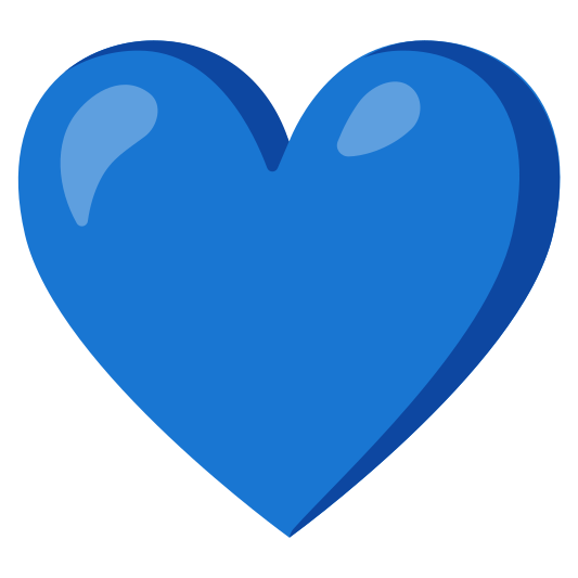 The blue heart emoji.