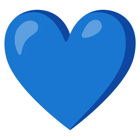 The blue heart emoji.