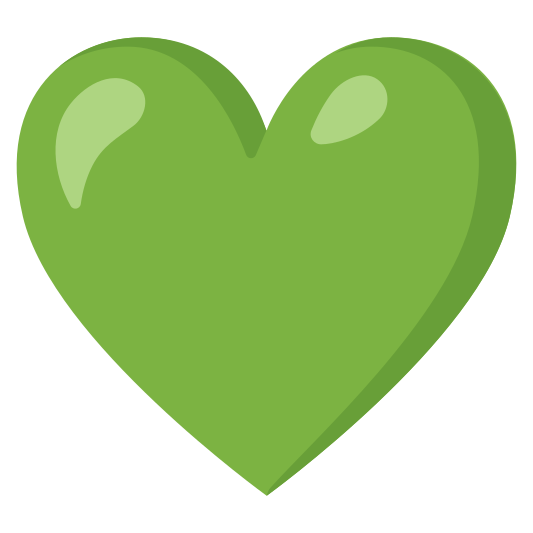 The green heart emoji.