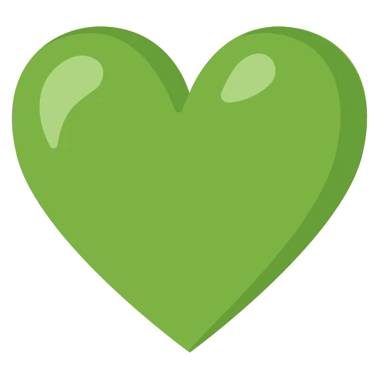The green heart emoji.