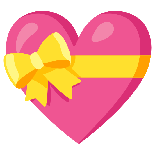 The heart with ribbon emoji.