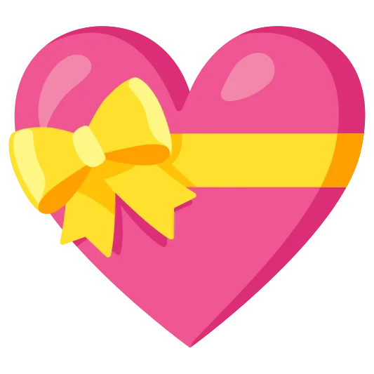 The heart with ribbon emoji.