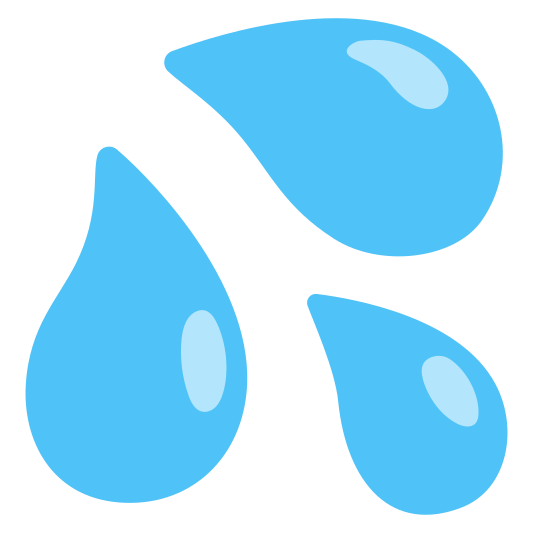 The sweat droplets emoji.