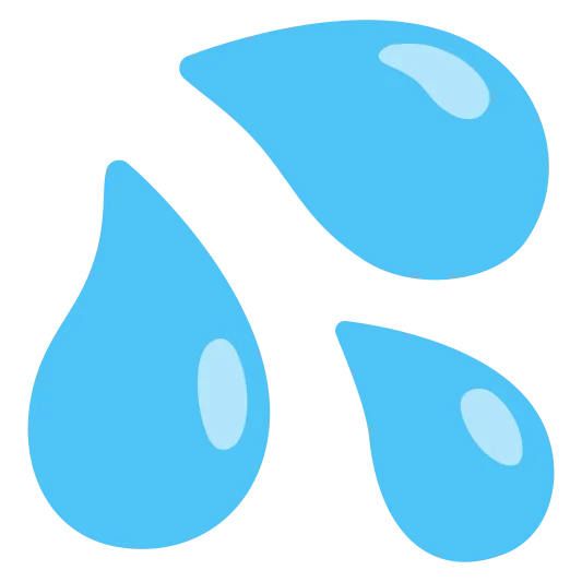 The sweat droplets emoji.