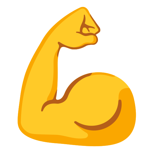 The flexed biceps emoji.