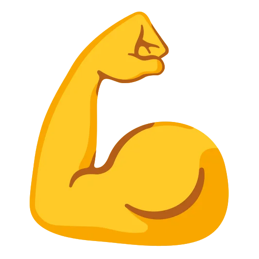 The flexed biceps emoji.
