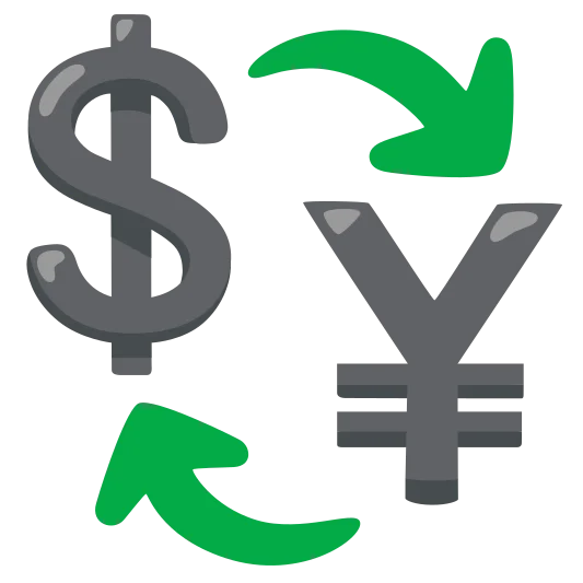 The currency exchange emoji.