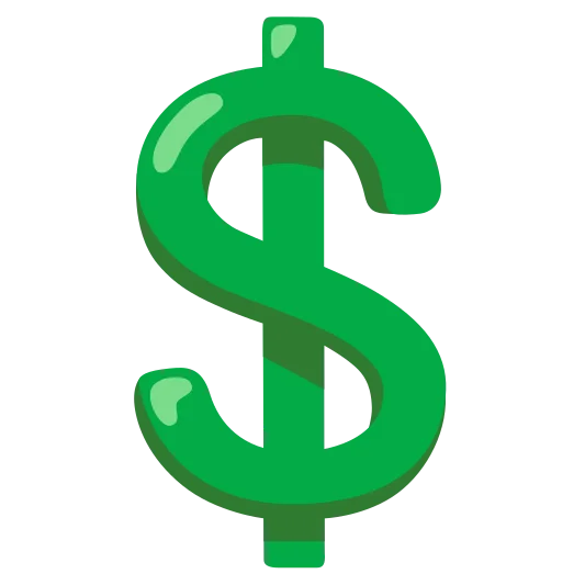 The heavy dollar sign emoji.