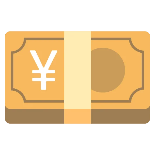 The yen banknote emoji.