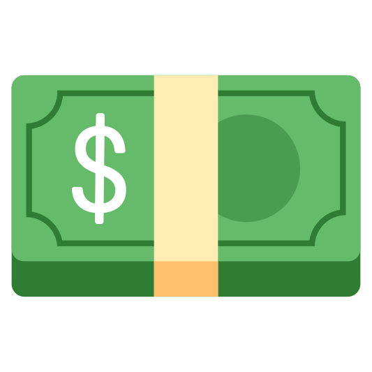 The dollar banknote emoji.