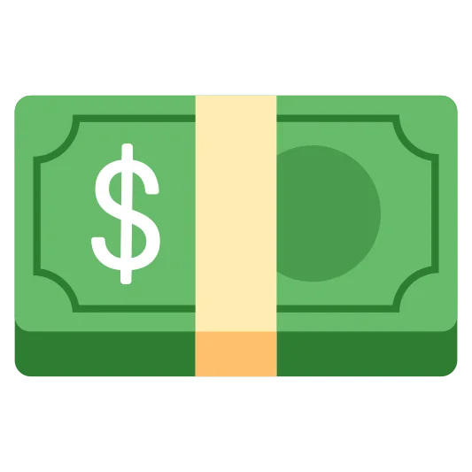 The dollar banknote emoji.