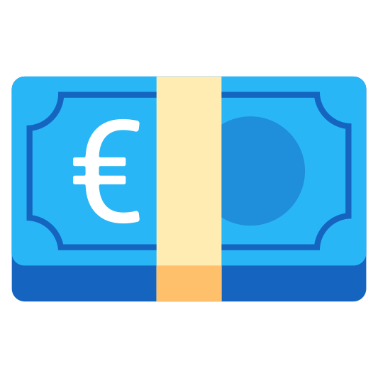 The euro banknote emoji.