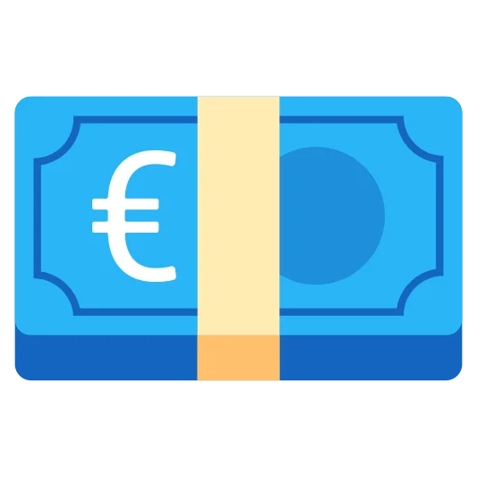 The euro banknote emoji.