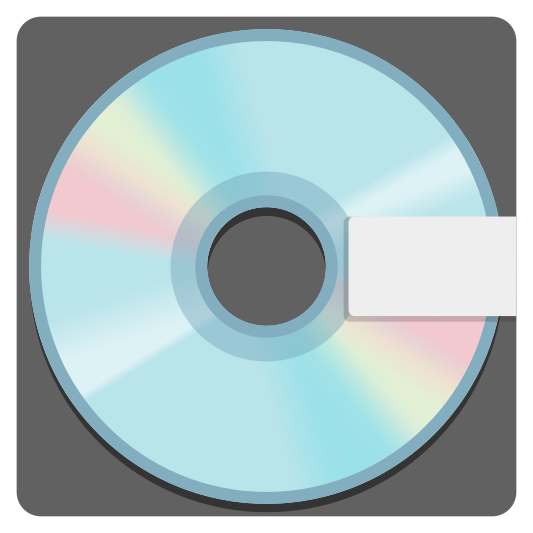 A computer disk, used to store digital data.