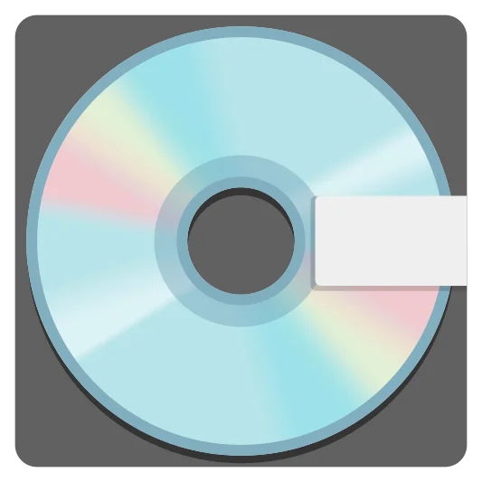 A computer disk, used to store digital data.