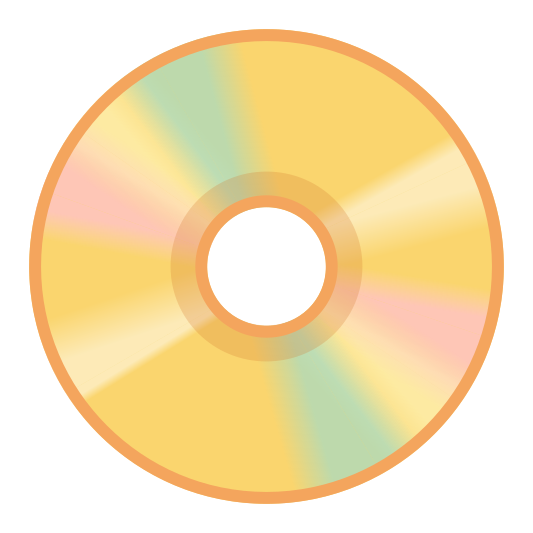 A digital versatile disc (DVD), used for storing and playing digital video content.