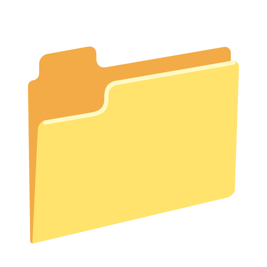 A folder used to organize documents.