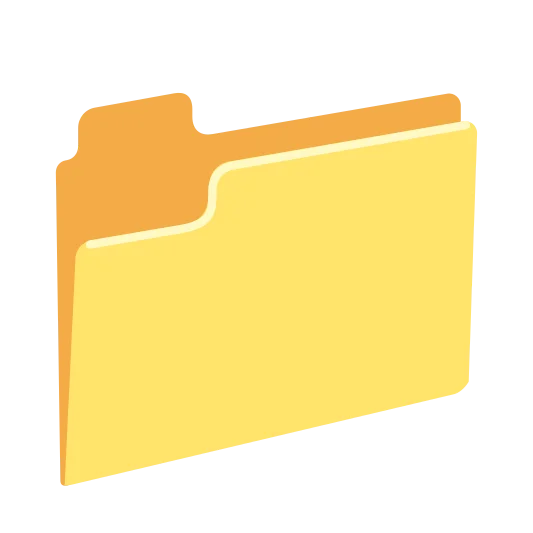 A folder used to organize documents.