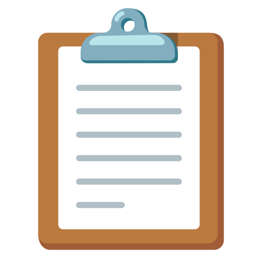 The clipboard emoji.