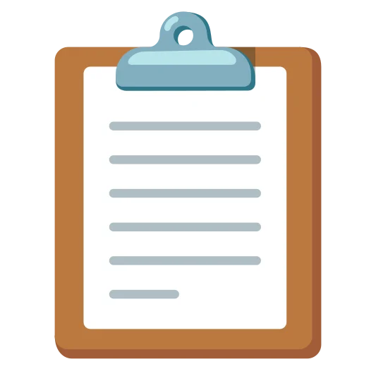 The clipboard emoji.