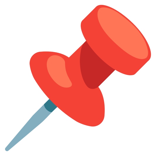 A pushpin used to attach papers to a bulletin board or wall.