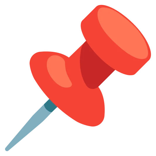 A pushpin used to attach papers to a bulletin board or wall.
