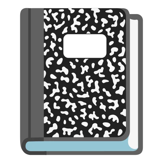 The notebook emoji.