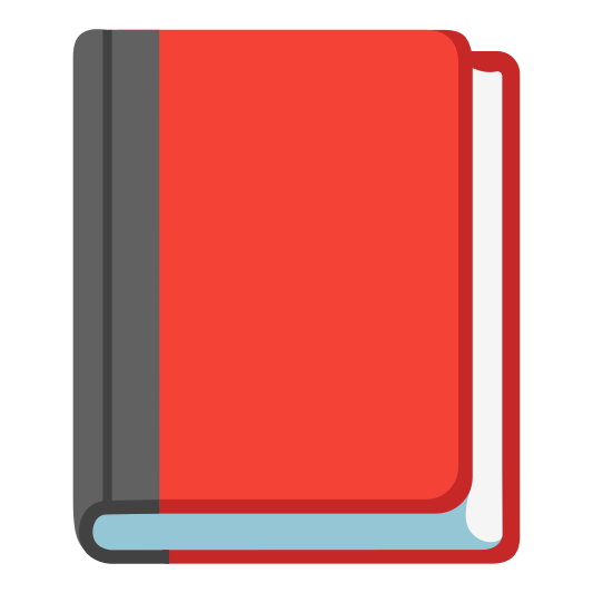 The closed book emoji.