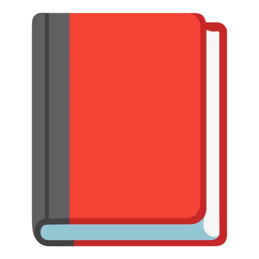 The closed book emoji.