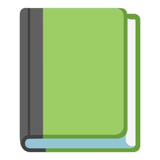 The green book emoji.