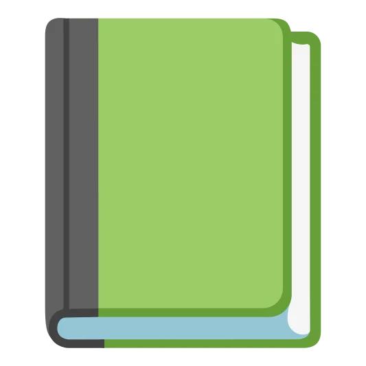 The green book emoji.