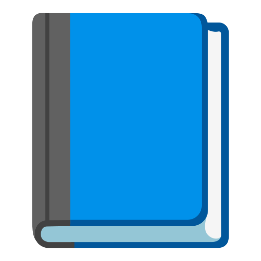 The blue book emoji.