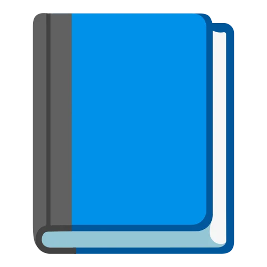 The blue book emoji.