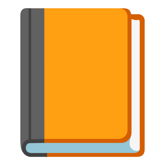 The orange book emoji.