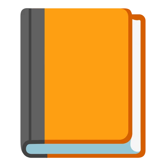 The orange book emoji.