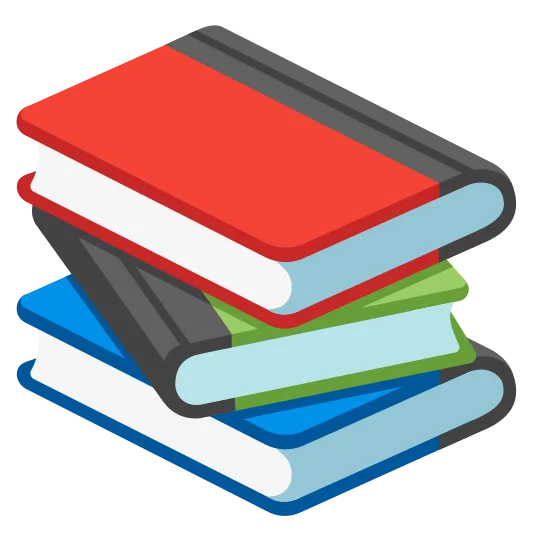 The books emoji.