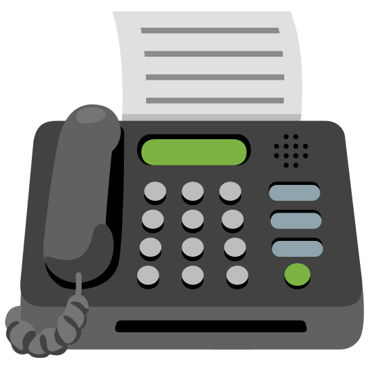 The fax machine emoji.